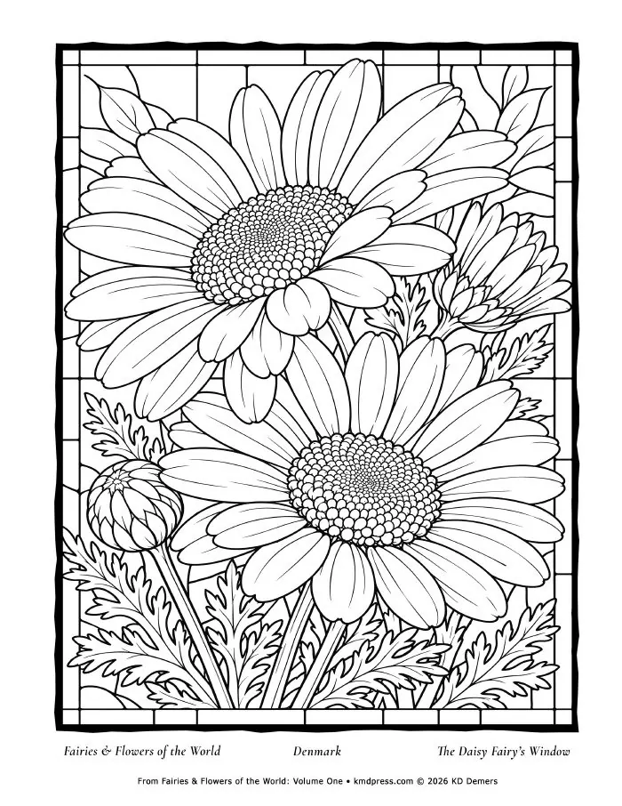 Preview of The Daisy Fairy's Window coloring page